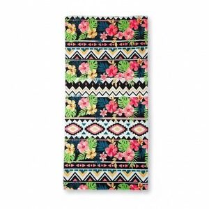 Boho Tropical Hibiscus Tribal Print Beach Towel